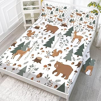 Forest Animal Bedding Set, 3PC Twin Size
