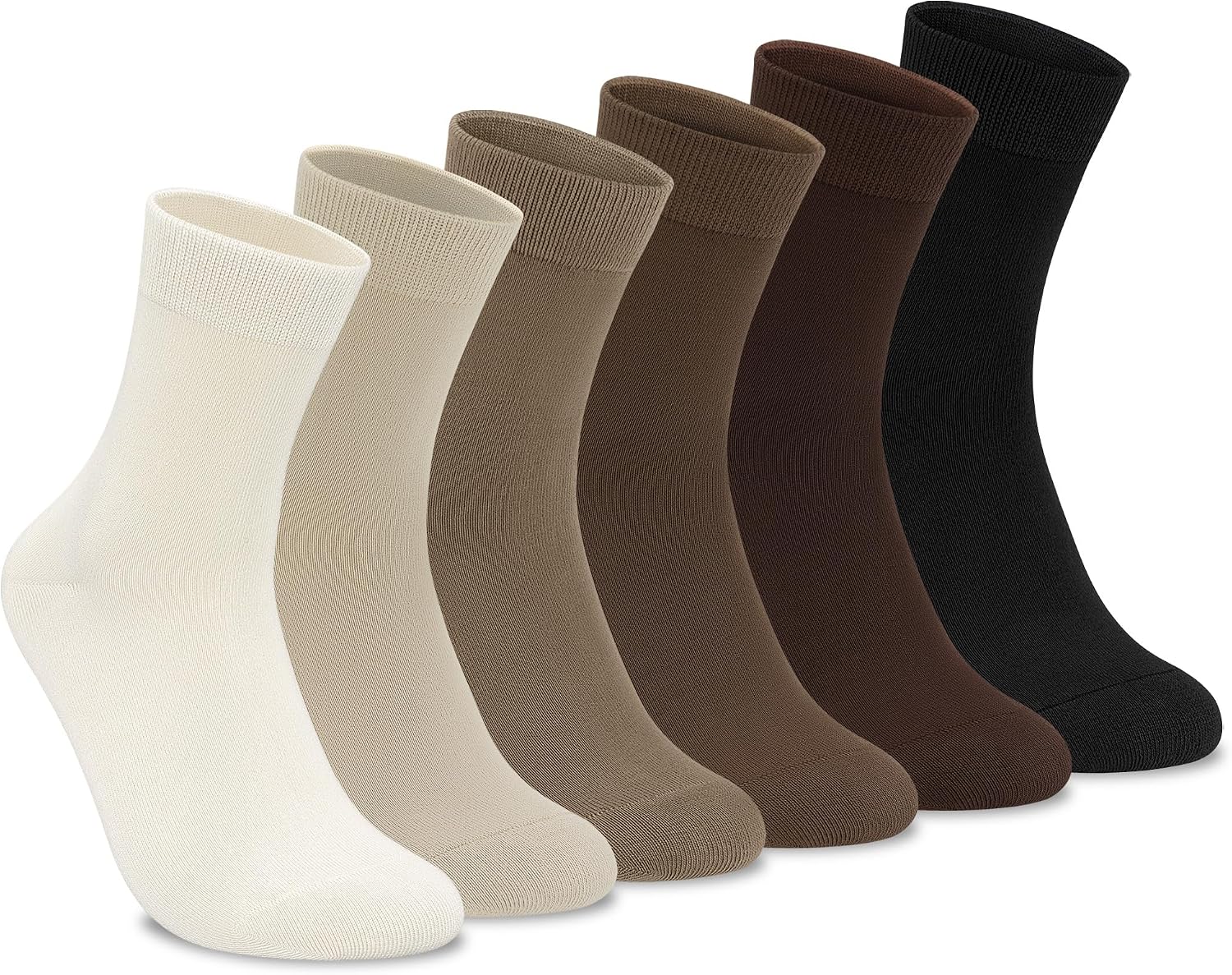 Mens Viscose Bamboo Quarter Crew Socks Thin Casual Soft Lightweight Above Ankle Breathable Classic Socks 6 Pairs