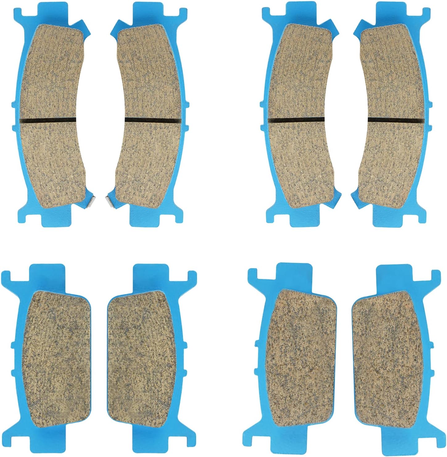 Sintered Brake Pads Kit Front and Rear Compatible with Honda Talon 1000R 1000X 2019-2021/Pioneer 1000 SXS 2016-2022, Replacement for 06451-HL4-A01 06452-HL4-A01