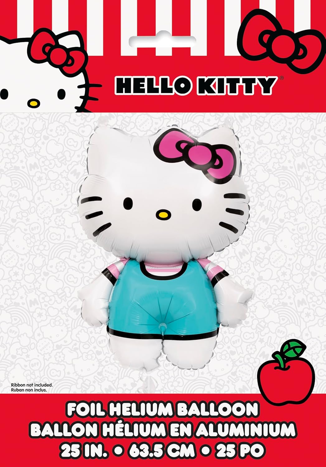 Hello Kitty Balloons | Set of 9 | Large 25" Hello Kitty Balloon (1) and 12" Balloons (8) | Sticker | Hello Kitty Birthday Decorations and Party Supplies | Officially Licensed