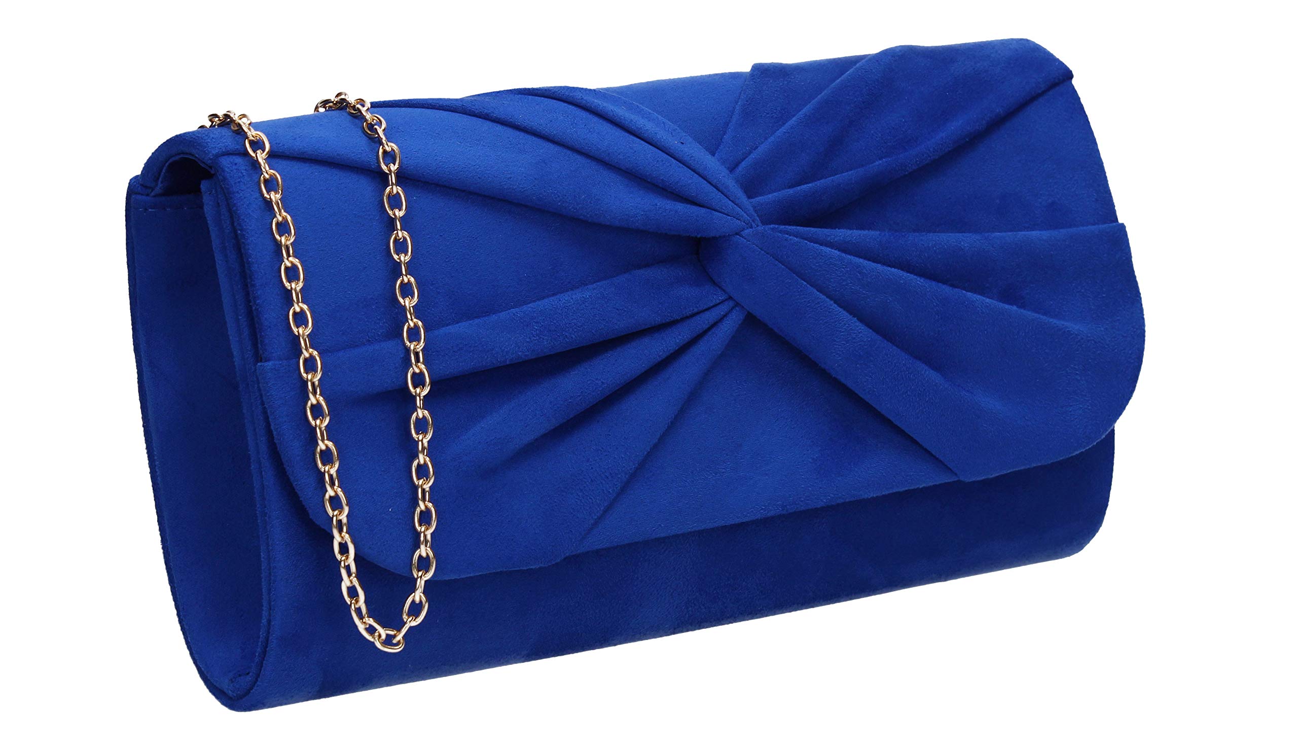 Swankyswans Louise Faux Suede Evening Clutch Bag