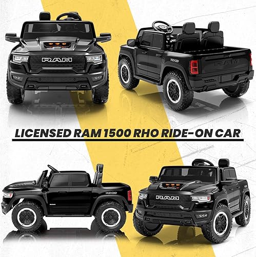 Miniatura 7 de RAM 1500 RHO - Coche eléctrico de 2 plazas, auto de paseo de 24 V para niños grandes con control remoto, juguete para niños pequeños con suspensión