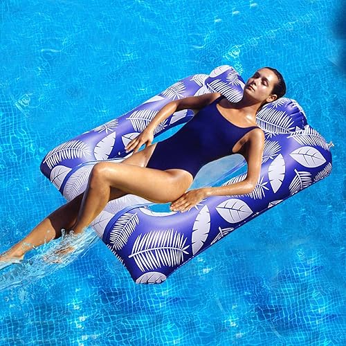 EIRIX Flotadores de piscina inflables  Flotadores de piscina tamaño adulto flotadores estables de malla para piscina hamaca de agua relajante para