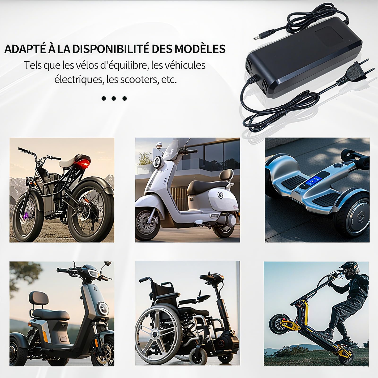 Cargador rápido universal de 42 V5 A, triple interfaz, ideal equipamiento movilidad con monitoreo voltaje en tiempo real Carga optimizada compatibilidad Excelente