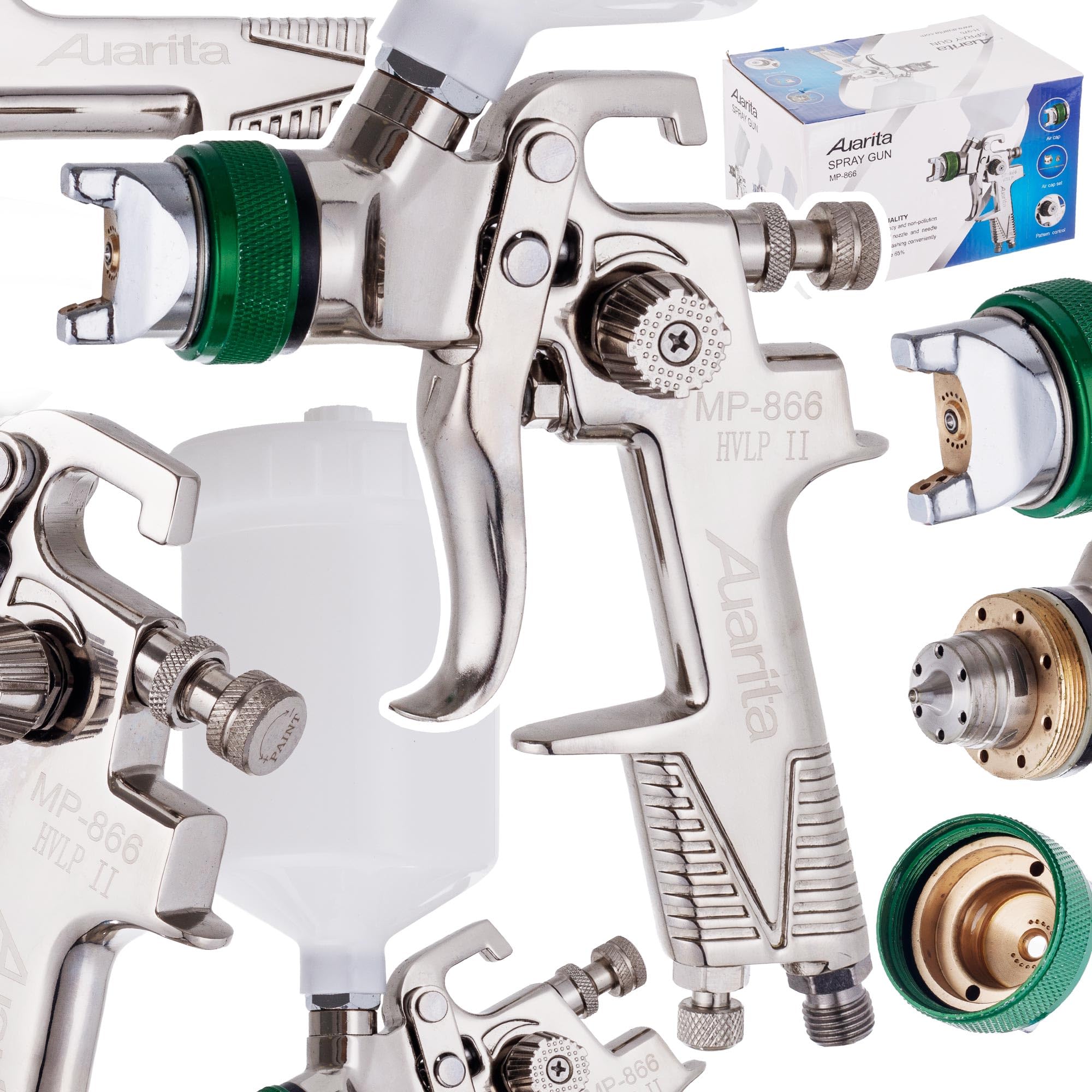 Paint Spray Gun HVLP Spray Gun Kit 1.4 mm Nozzle [German Import