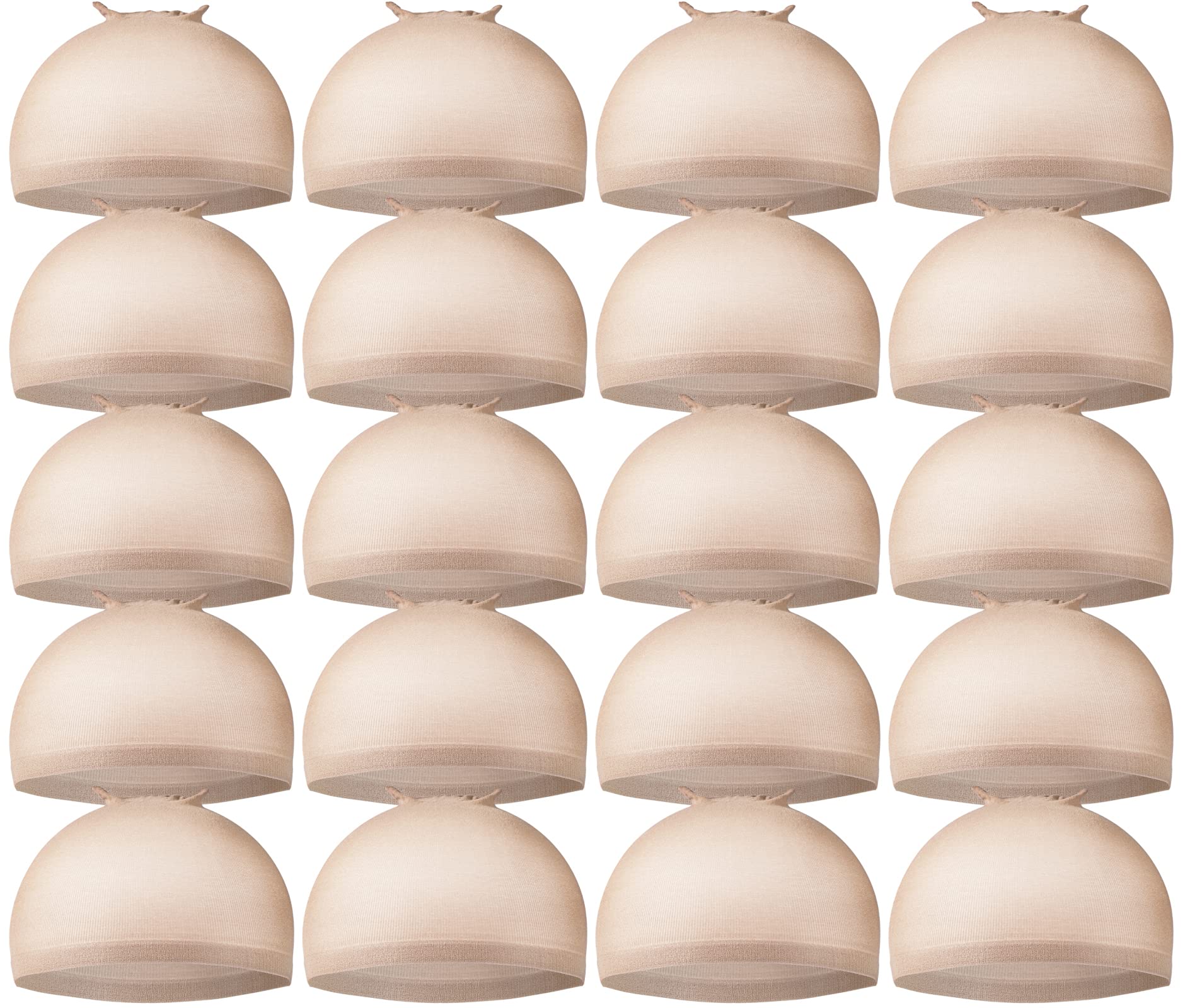 Teenitor Wig Cap, Nylon Wig Caps, 20Pcs Stocking Wig Caps for Women Nude