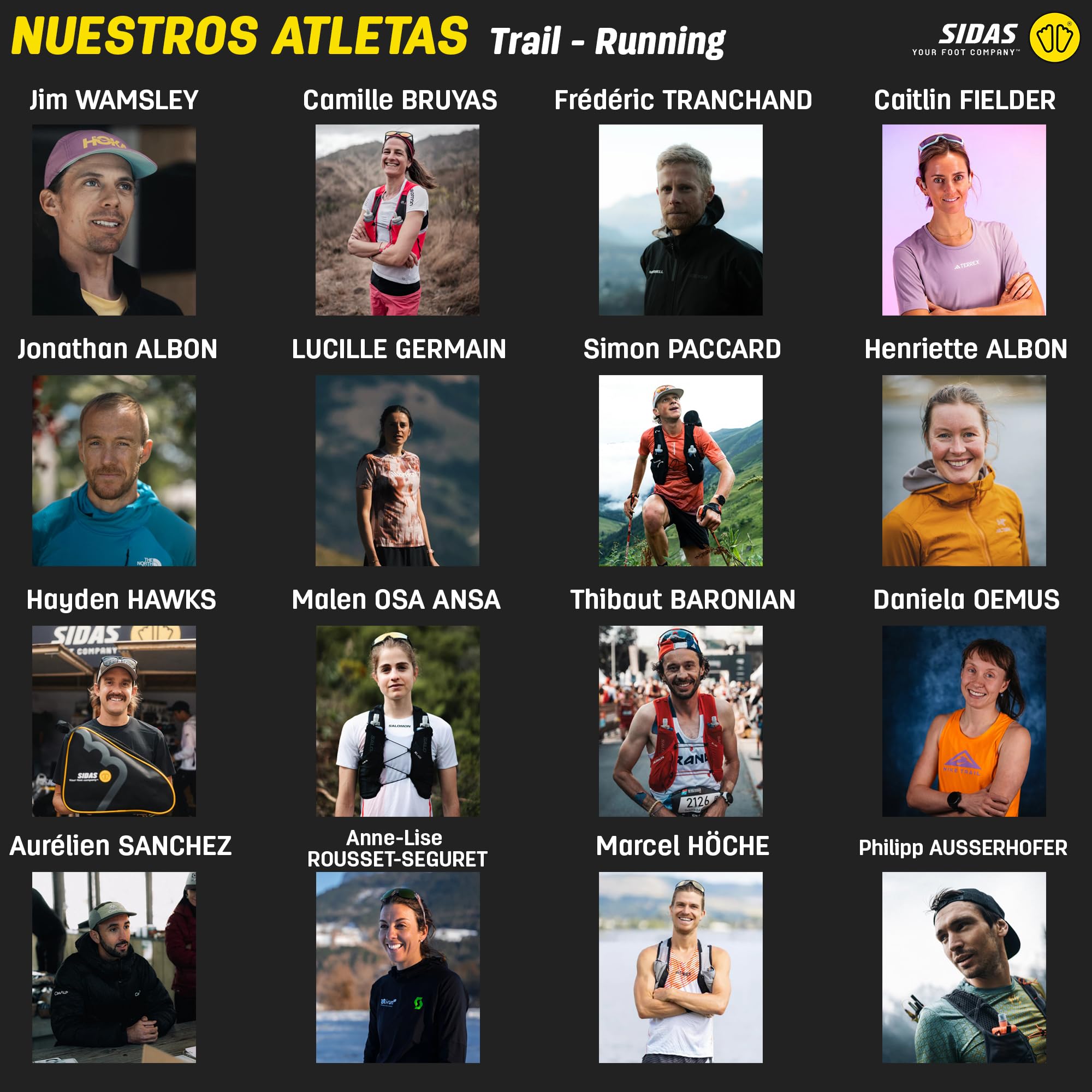 Sidas 2 pares de calcetines Run Feel para correr a pie, 3 bandas de agarre antideslizantes