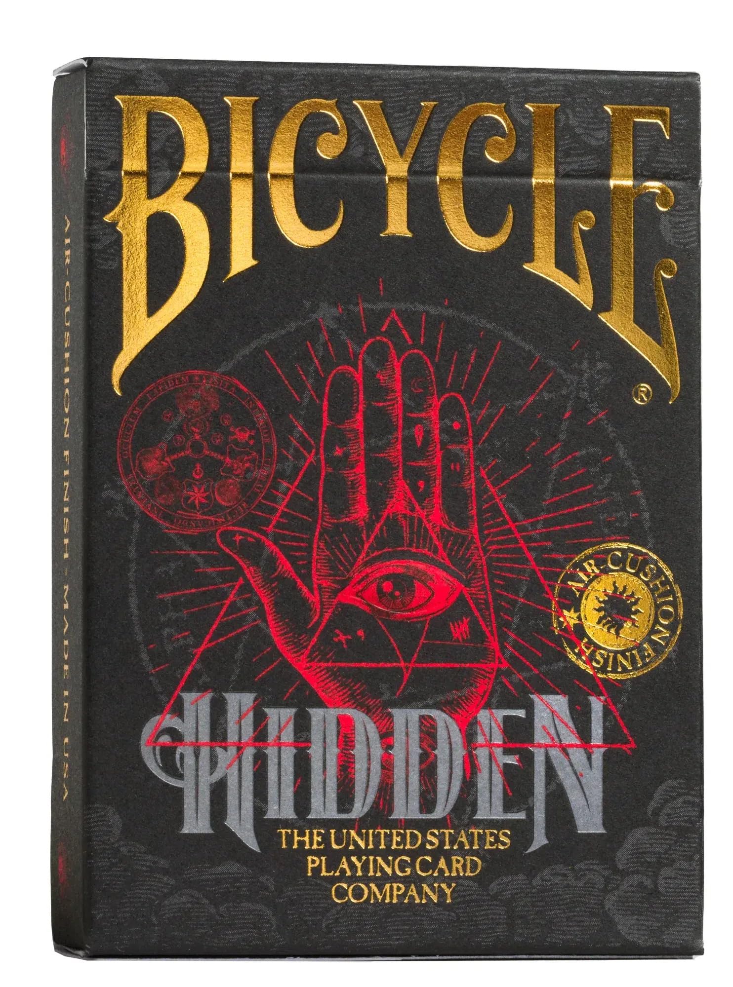 Bicycle Playing Cards Hidden Premium Poker Playing Card Deck with Secret Societies Illustration.