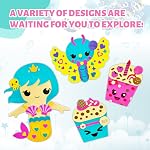 VKPI 4 Pieces EVA Foam Art Crafts Gift Kit, Creative Make Your Own Cupcakes, Cartoon 3D Foam Paper Craft Projects for Kids Ages 4+ Toddler, Preschool Learning Toy for Birthday Party Favor Supplies