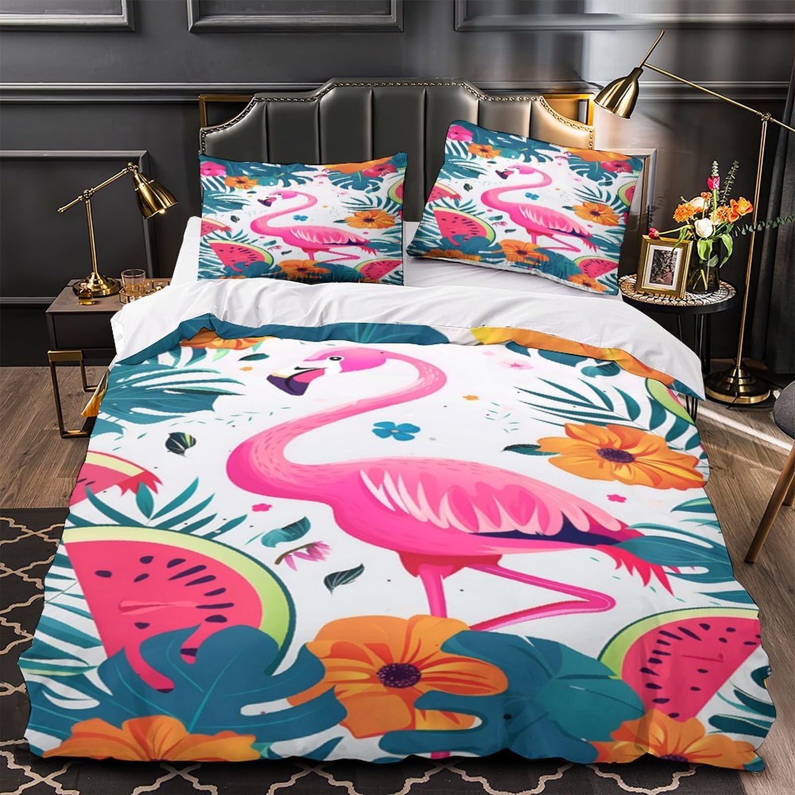Housse couette anti-allergie microfibre douce zippée pour lit enfant