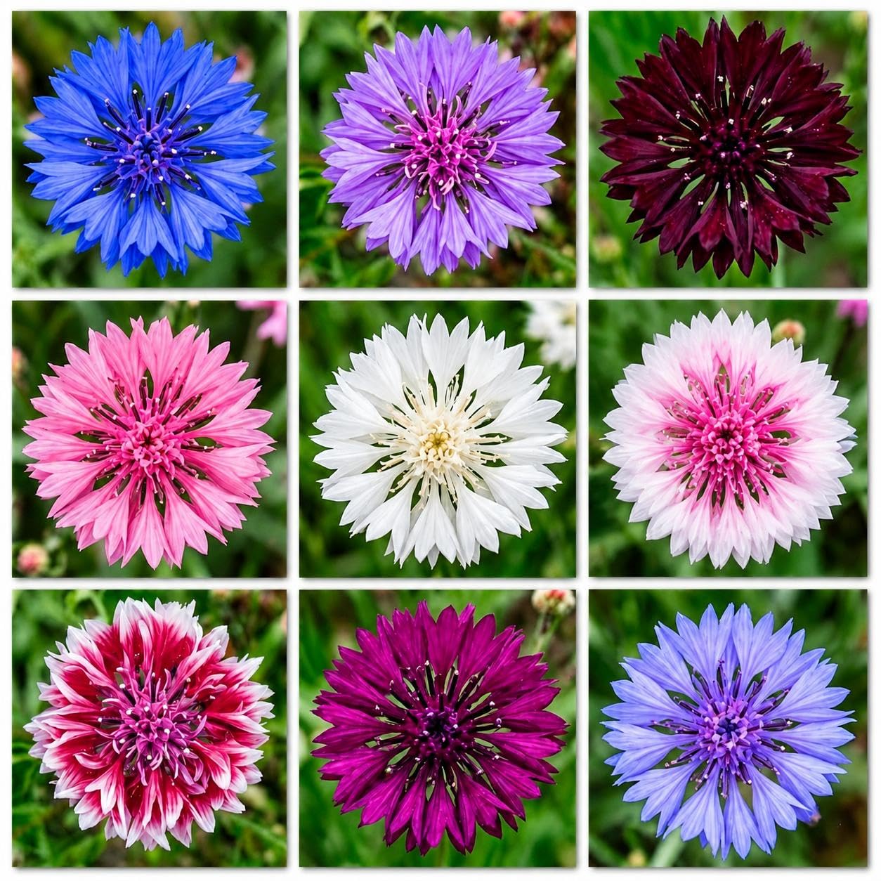 Photo 1 of 5200+ Mixed Cornflower Seeds - Bachelor Button Centaurea Cyanus Wildflower Seeds for Planting - Non-GMO Flower Seeds for Gardens, Pollinators, and Cut Flowers