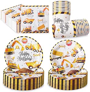 PARTY GO Lot De 96 Assiettes De Fête Vintage Alice Pour Anniversaire, Fête, Comprend Assiettes En Carton, Serviettes, Couverts Pour Fête D'anniversaire, Décoration De Fête Prénatale, 24 Invités