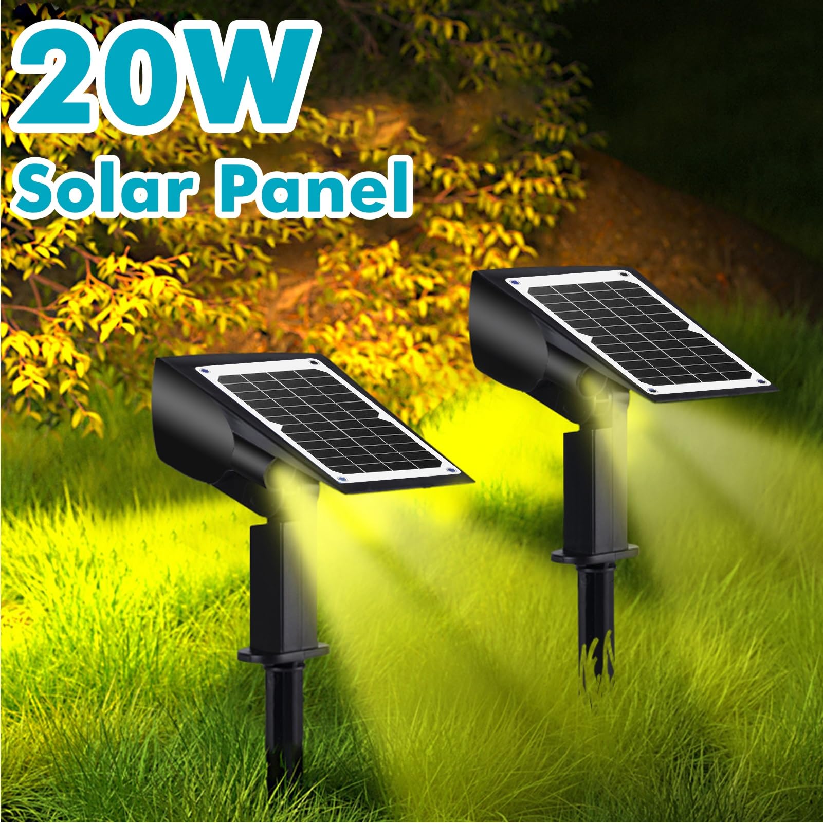 DEWIN Pannello Solare 12V 20W Pannello Solare Portatile Pannello Fotovoltaico Kit Pannello Solare 12V con Batteria per Connettore di Ricarica per Auto Camper, Case da Giardino, Barche