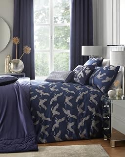 Laurence Llewelyn-Bowen - Edo - Duvet Cover Set - Super-King Bed Size in Navy/Silver