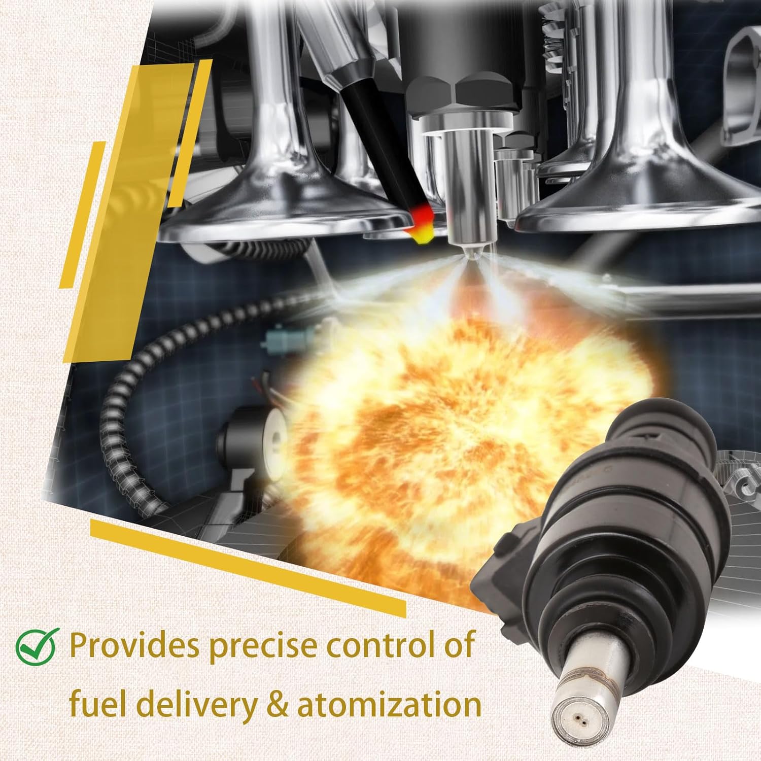 7546245 OE 3.0 Fuel Injectors,Compatible with/BMW 330Ci 330Xi 330i 2001-2006,Compatible with/BMW 3.0L 530i X3 X5 |2 Holes| |Set of 6|