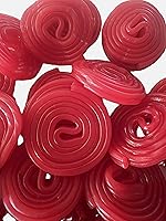 Vista 6 de Ruedas gourmet de regaliz de fresa roja – 1 libra de dulce de regaliz masticable fresco y delicioso