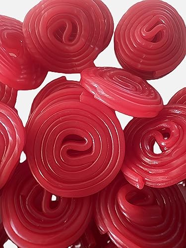 Miniatura 5 de Ruedas gourmet de regaliz de fresa roja – 1 libra de dulce de regaliz masticable fresco y delicioso