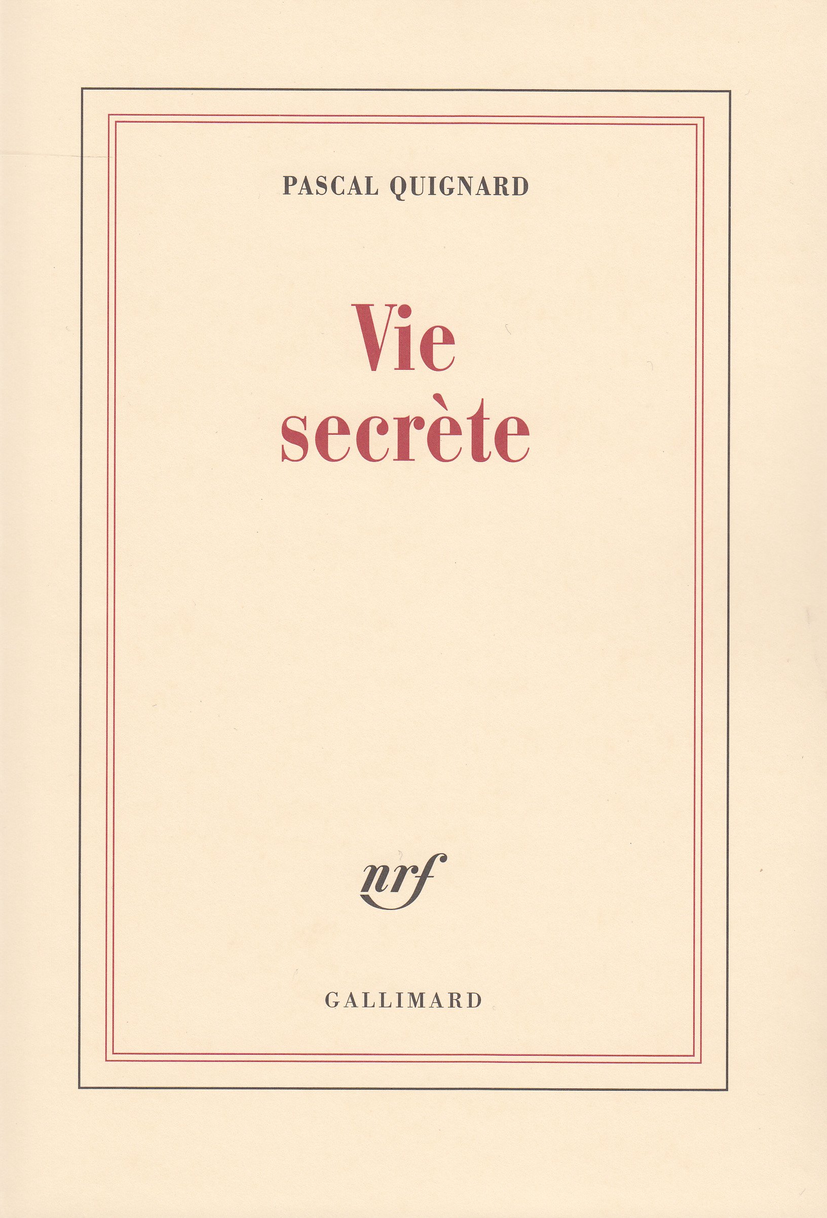 Vie secrète