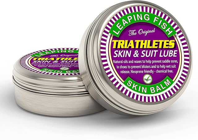 Leaping Fish Triathletes Skin & Suit Lube - Prevents Chafing Throughout Your Triathlon - 60g Tin. Made In The UK.