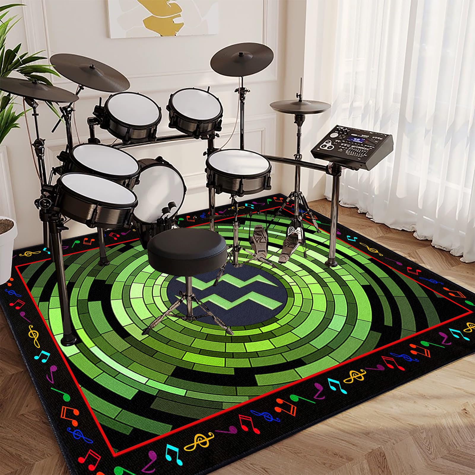 Dywan Bateria Dywaniki akustyczne Elektroniczna mata bębnowa Dźwiękoszczelne antypoślizgowe maty do baterii akustycznych maty akustyczne 120 x 100 cm
