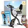 SportPlus exercise bike folding bike - home trainer bike folding - extra quiet home trainer for home - foldable fitness bike - ergometer exercise bike with backrest