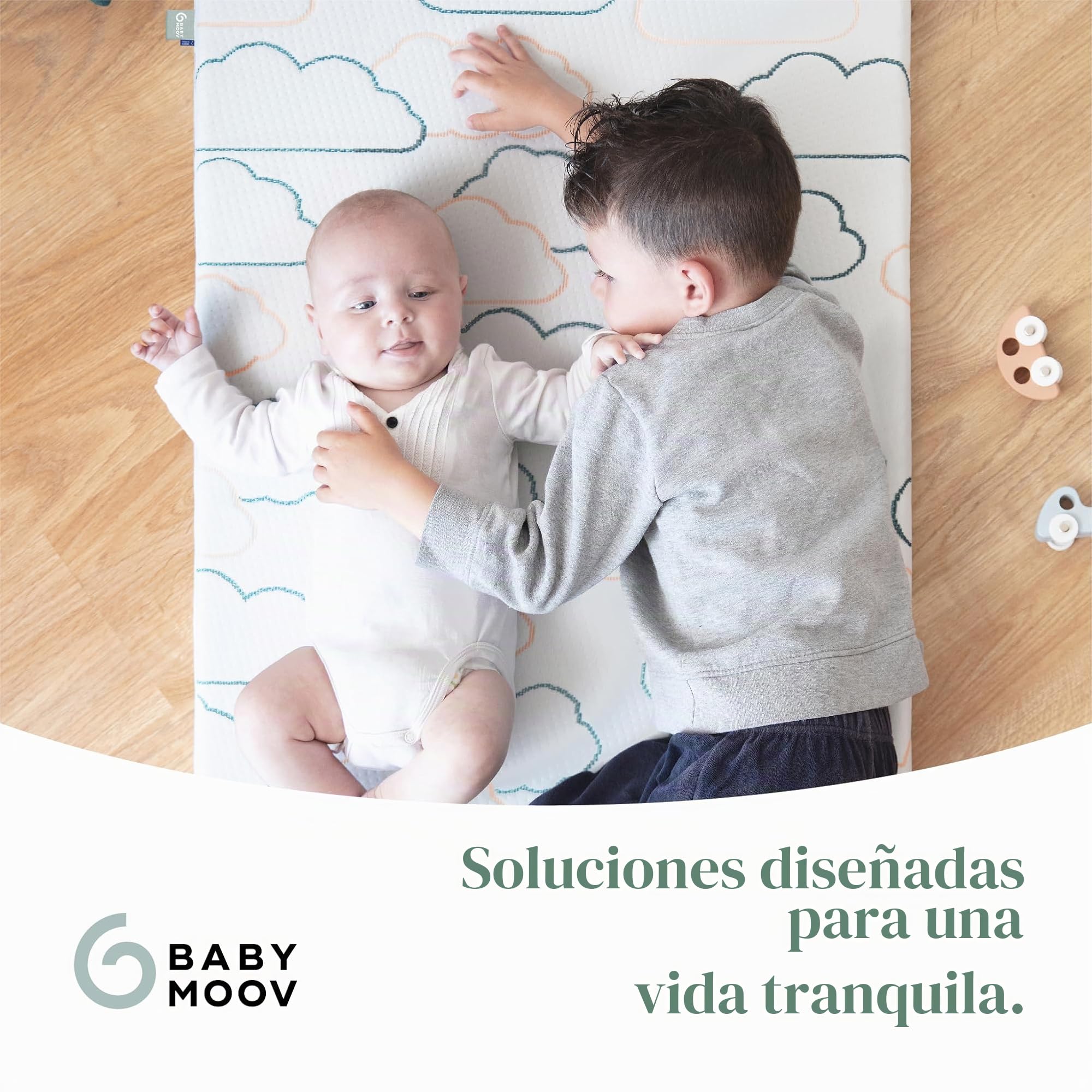Babymoov Colchón de viaje Cosy'Lite Nomad 60x120 cm Babymoov, tamaño universal, Oeko-tex y reciclado