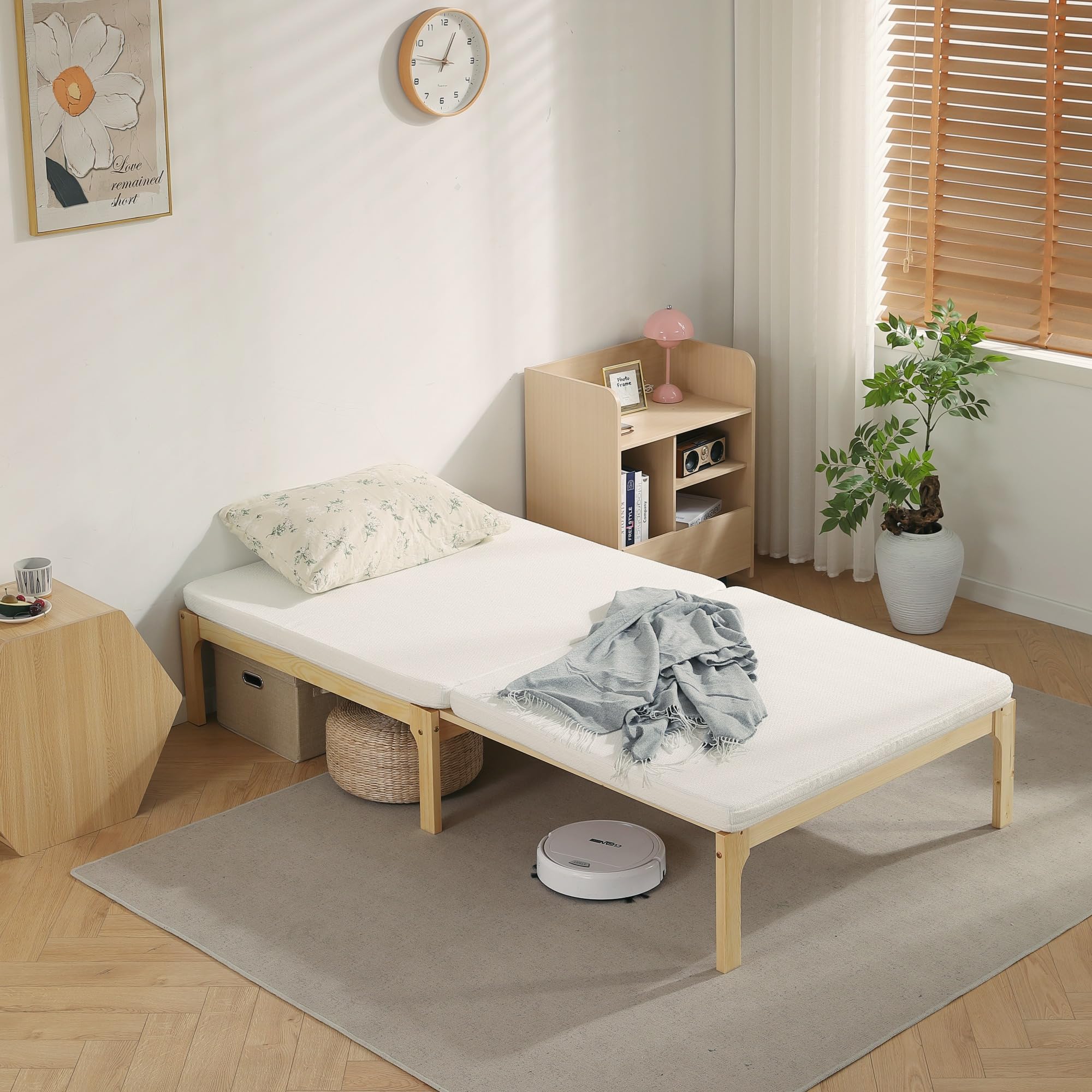 Amazon｜ディベッド ソファベッド シングル 天然木製 伸長式ベッド