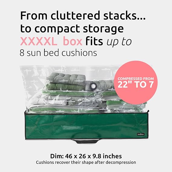 Compactor L Vacuum Storage Bag & Outdoor Storage Box, 66Lbs