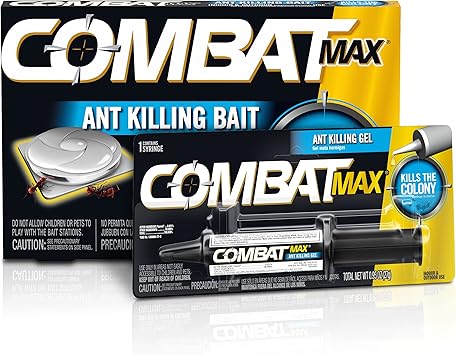 Combat Max, Indoor and Outdoor Ant Killing Gel, 27 Grams Max Ant Killing Bait Stations, Indoor and Outdoor Use, 6 Count