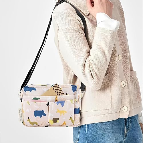 Miniatura 6 de qianshan Organizador de cartera multifuncional, bolsa de viaje impermeable con cremallera, estuche de almacenamiento de suministros de diario