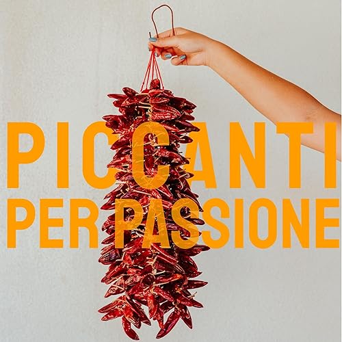 Miniatura 3 de TUTTOCALABRIA Pimientos secos enteros de Calabria, pimientos secos en tallo, ideales para cocinar o decorar, totalmente naturales, sin OMG, producto