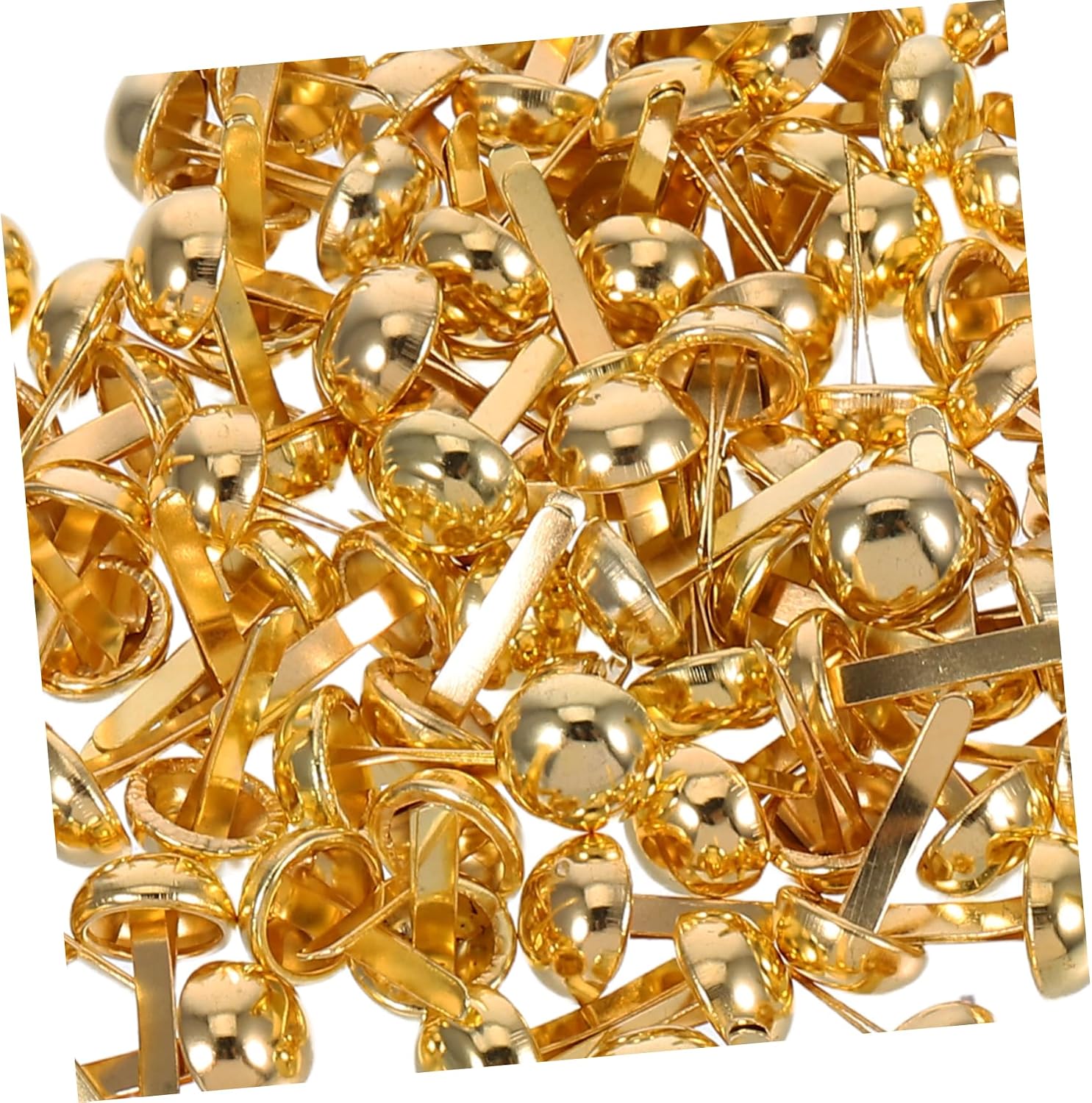 ULDIGI 100pcs Mini Metal Brads for Scrapbooking Round Head Fasteners for Crafting Durable Paper Clips for School and Office Projects Tear Resistant and Easy to Carry