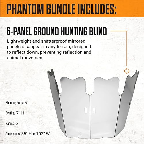Vista 9 de Phantom Extender Bundle Kit, Hunting Blinds and Hunting Accessories, Includes Hunting Blind, Height Extenders, Stakes, Tie-Downs, Bungee Cords
