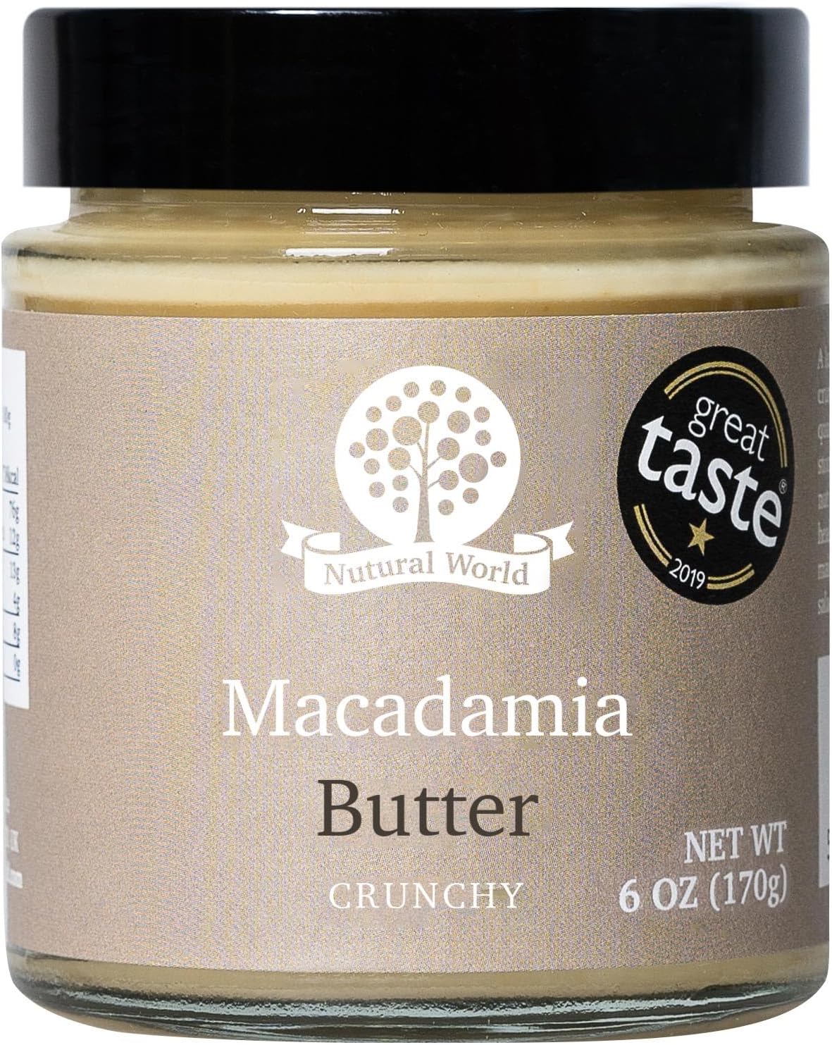 Nutural World - Crunchy Macadamia Nut Butter 6 Oz (170g)