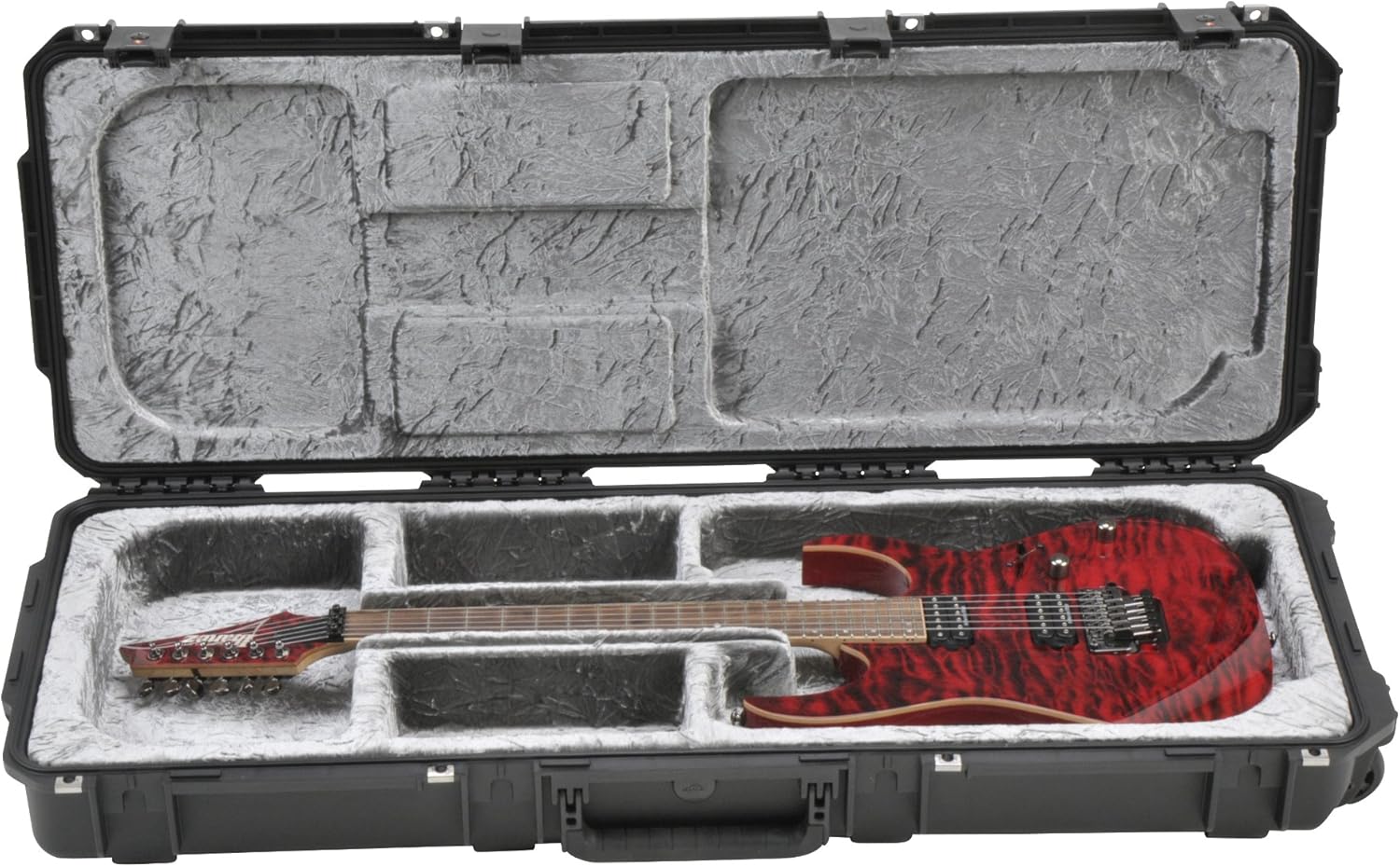 Skb Injection Molded Electric Guitar Case Open Cavity Tsa Latches With Wheels 3i 4214 Op Musical Instruments