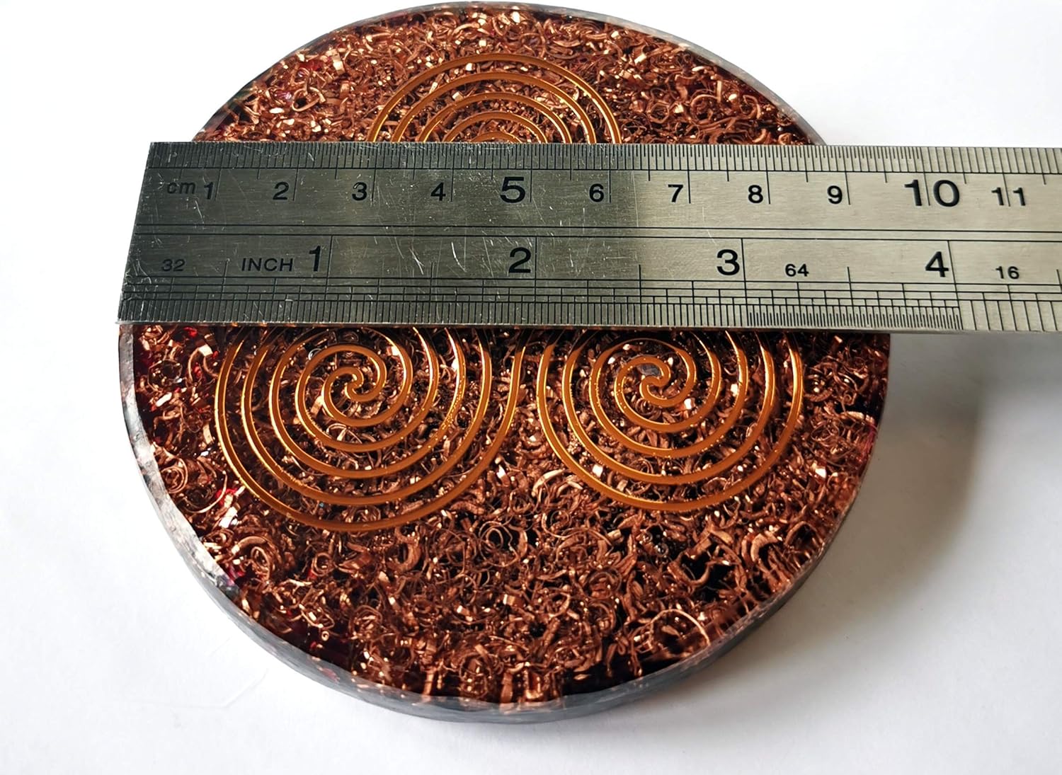 Large 4" Garnet Crystals Metatron's Cube Merkaba Coaster Water Charging Plate Energy Dome