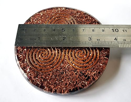 Miniatura 7 de LARGE 4" Garnet Crystals Metatron's Cube Merkaba Coaster Water Charging Plate Energy Dome