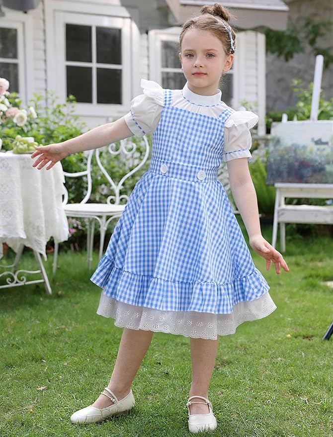 Dorothy Kostüm Für Mädchen | FYMNSI Karneval Kleid Mit Top 2-teilig