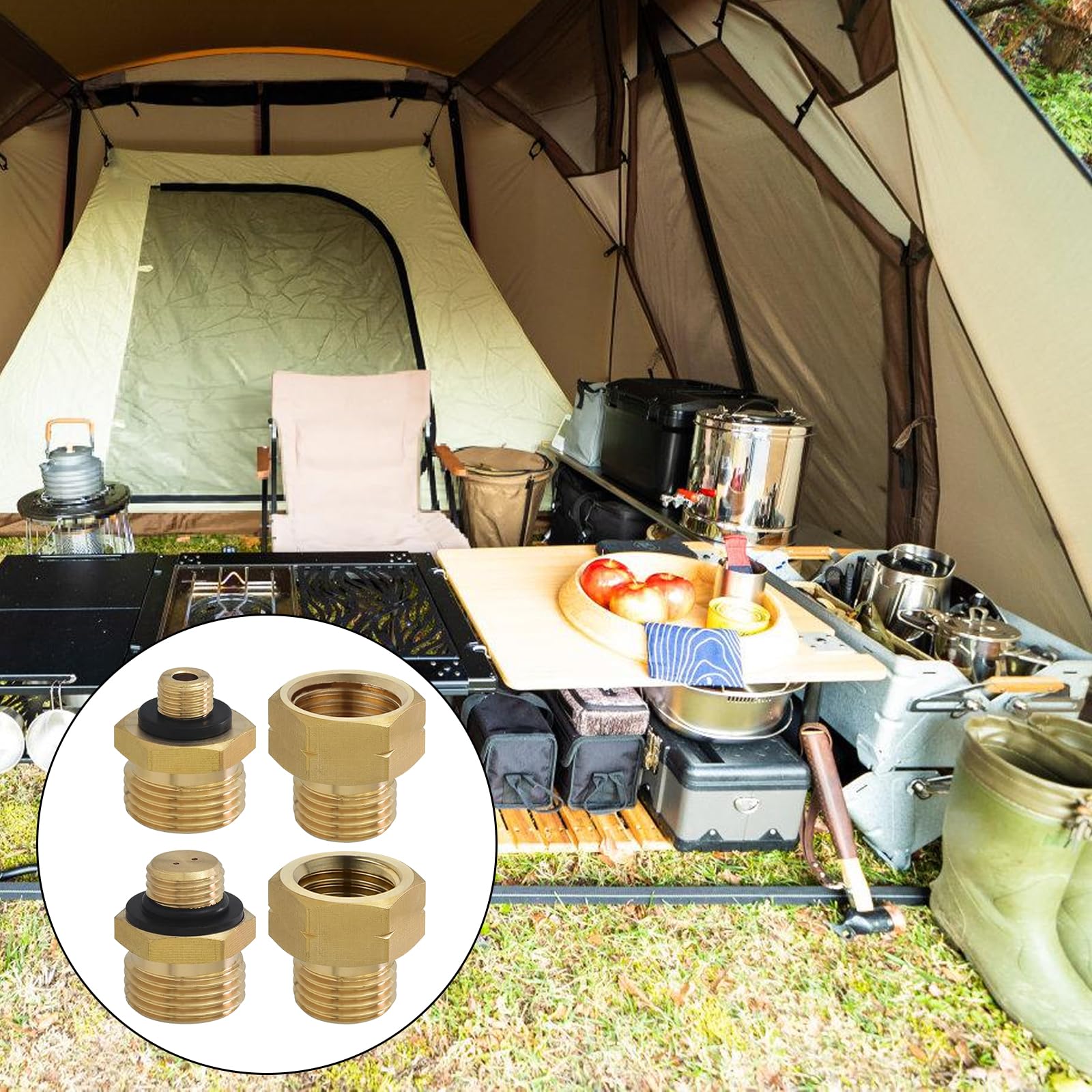 BYZESTY 4 Pièces Adaptateur Bouteille Gaz Camping Gaz Europe N ° 1-4