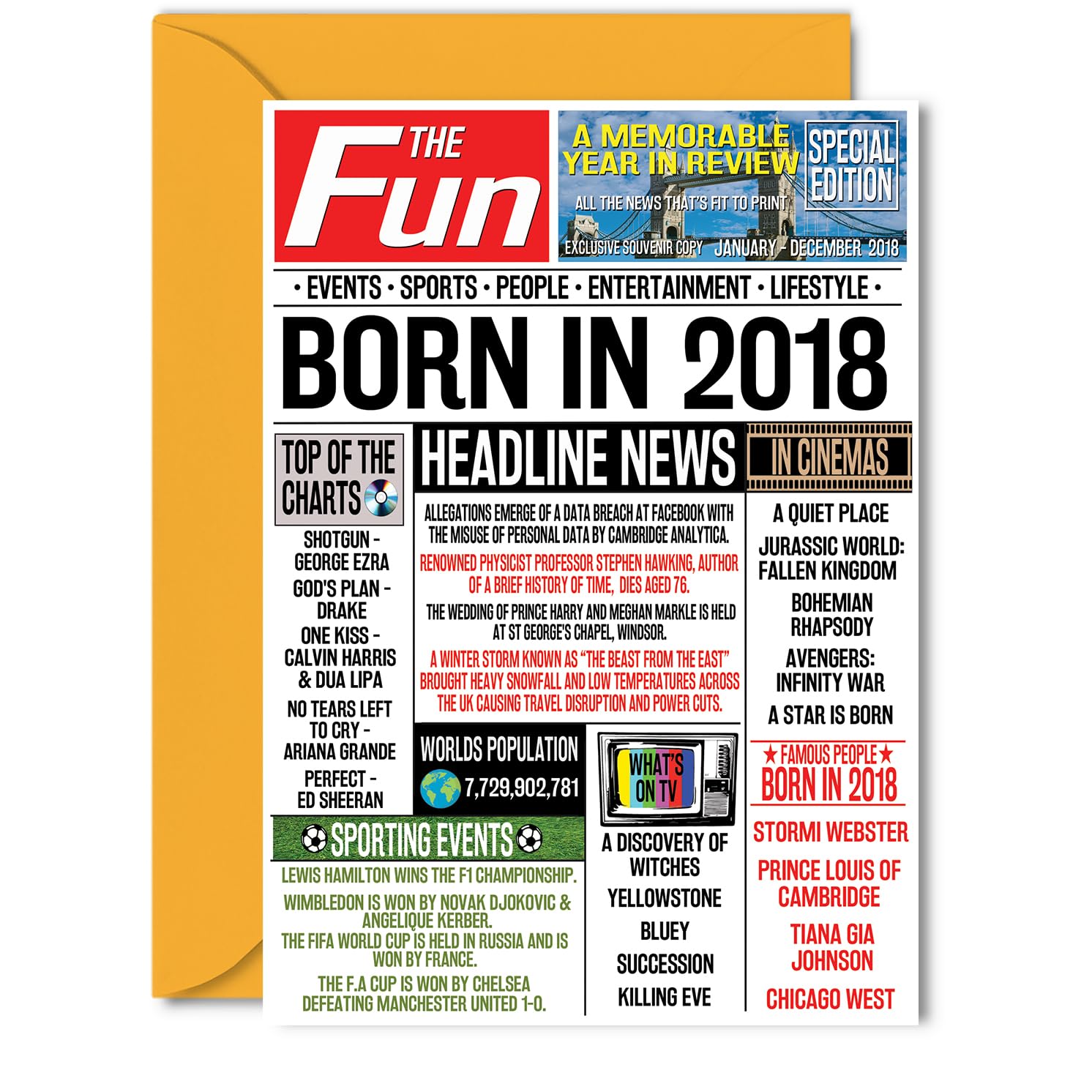 19th Birthday Cards for Men Women - Born In 2007 Newspaper - Happy 19 Birthday Card for Son Daughter Cousin Vintage Retro Back In 2007, 145mm Bday Greeting Cards — view 95