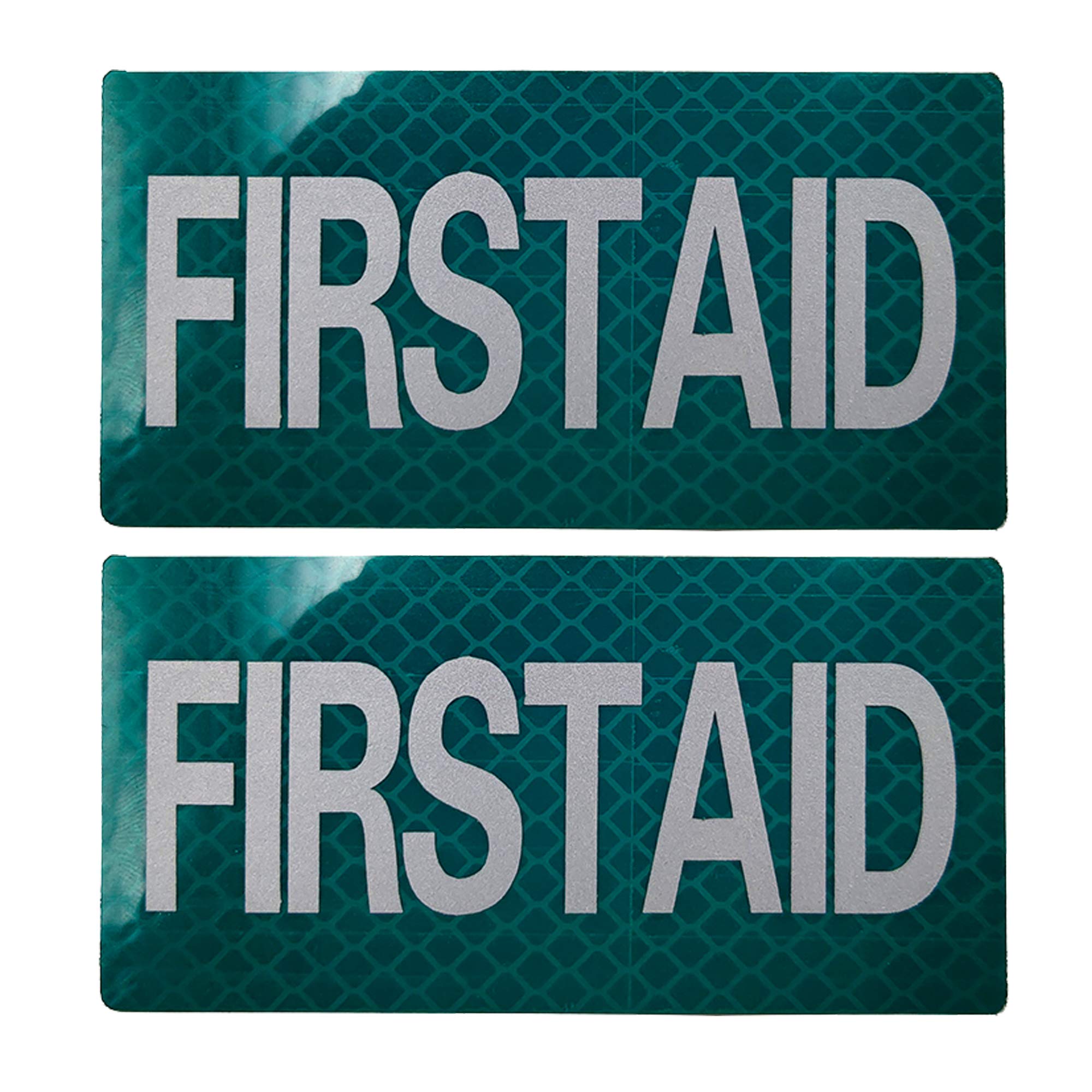 Reflective Firstaid Patches,Medical EMT EMS and Paramedic Tactical Morale Badge Patches - Nurse Doctor Firstaid Paramedic Logo 1.97 x 3.15 Inch Bubble of 2 Pieces