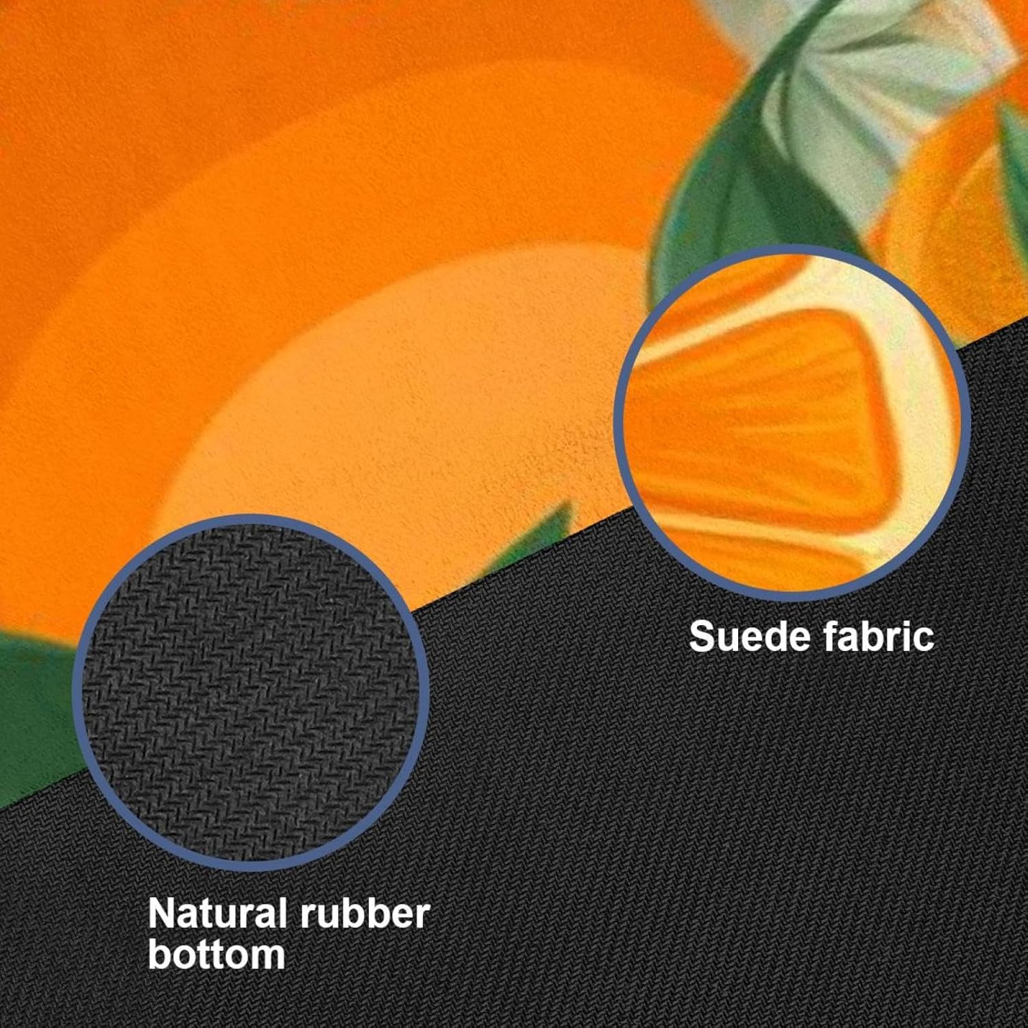Yoga Towel, Orange Pattern Non Slip Sweat Absorbent Hot Yoga Mat Towel for Hot Yoga, Pilates and Fitness - 72.8" x 26.8"