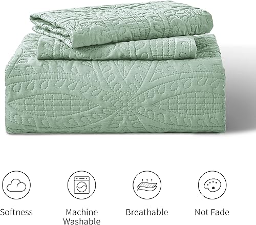 Miniatura 7 de Love's cabin Colchas para cama Queen - Colcha suave de verano de microfibra ligera - Colcha de estilo moderno con patrón de monedas para todas las