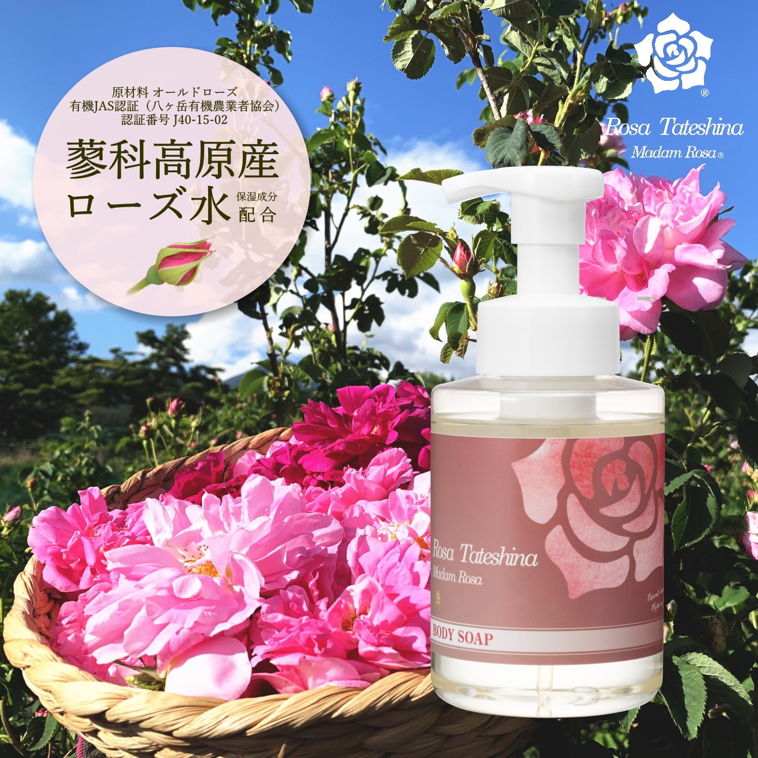 Amazon | ローズボディソープ MadamRosa 泡タイプ380mL ボディソープ 