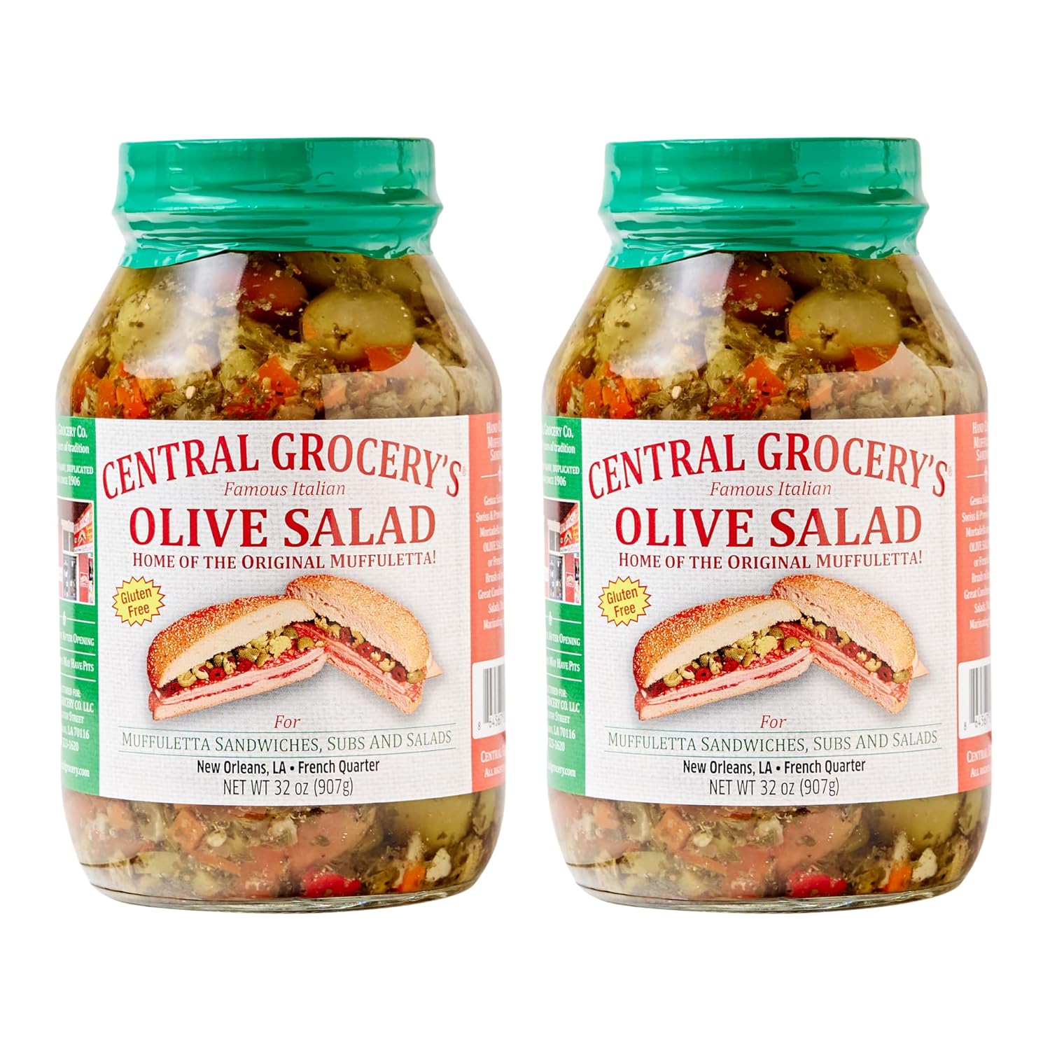 Central Grocery Olive Salad - 32 oz (Pack of 2)
