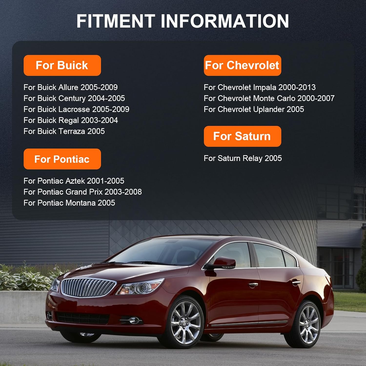 OCPTY Rear Wheel Bearing and Hub Assembly Premium 512237 2005-2009 for Buick Lacrosse 4-Wheel ABS; Rear DISC, 2005 for Saturn Relay 4 Hole Rectangular MTG Flange; Rear DISC, 2005 for Pontiac Montan