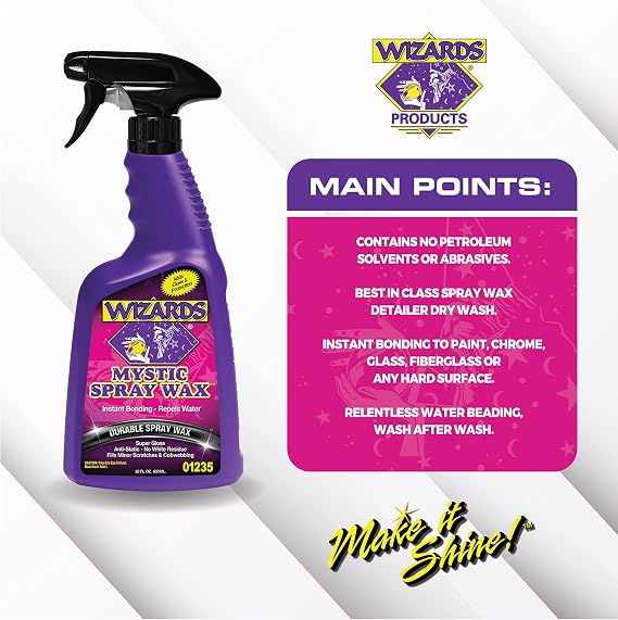 Wizards Mystic Spray Wax - Nano Wax Coating - 22 oz