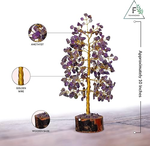 Miniatura 3 de Árbol del dinero FASHIONZAADI con piedras preciosas, bonsai hecho a mano para el equilibrio de los chakras, sanación o reiki, árbol espiritual para