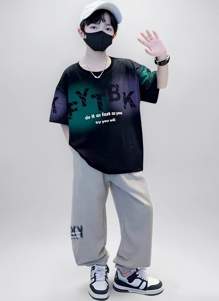 Amazon.co.jp: [HONGHXUAN] キッズ 男の子 セットアップ ボーイズ 半袖