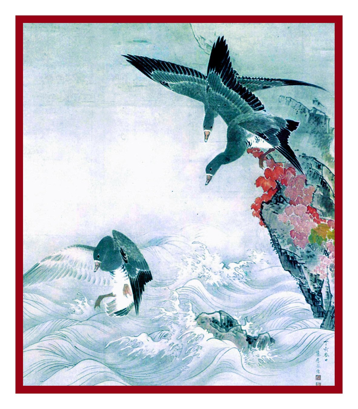 Orenco Originals Wild Geese by Japanese Maruyama Okyo Counted Cross Stitch Pattern